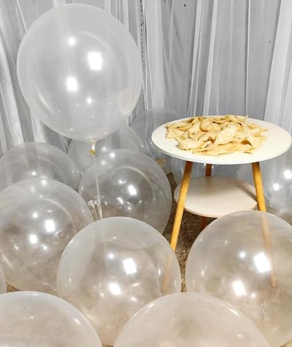 Image of 90 Pack Clear Balloons 18 Inch Clear Balloon - Stunning and Versatile Decorations for Any Occasion ZWZLIULIAN
