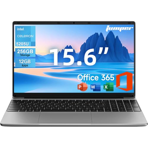 Image of jumper 15.6 inch Laptop, 1-Year Office 365, 12GB RAM 256GB Expandable Storage