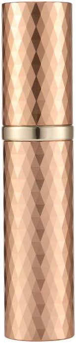 Yeejok Travel Perfume Bottle, Refillable Perfume Atomizer for Travel 5ml, TSA-Approved Portable Mini Empty Cologne Spray Bottle Pump Refilled for Men and Women, Gold