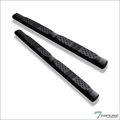 Exterior 5" Oval Matte Blk Side Step Nerf Bars Rail Running Board For