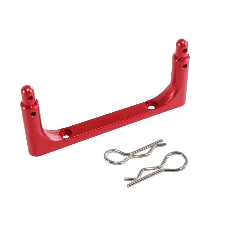 Remote Control Car Part Metal Front Car Shell Pillar Metal Front Body Pillars for MJX 1/14 14301 14302 14303(Red)