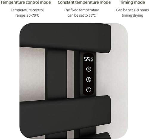 Chauffe-serviettes électrique mural avec écran LED programmable - 3