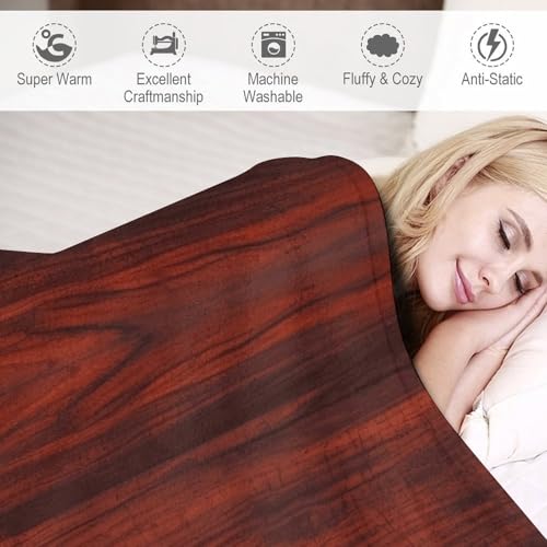 Couverture douce confortable climatisation lit et canapé bois rouge