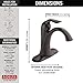 Delta Lahara Oil Rubbed Bronze Bathroom Faucet 1 Hole, Single Hole Bathroom Sink Faucet for Vanity, Metal Push-Pop Drain Assembly, Venetian Bronze 538-RBMPU-DST
