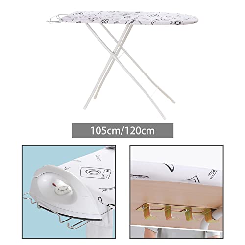 Adjustable Portable Ironing Board - 4 Height Settings Metal Frame Space-Saving Design for Apartments Bedrooms Dorms & Living Rooms - Perfect for Home Use - Image 6