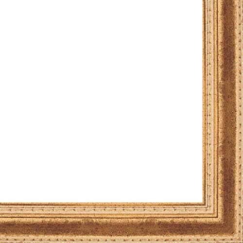 Picture Frame Moulding (Wood) 100ft Bundle - Traditional Gold Finish - 1" Width - 1/2" Rabbet Depth