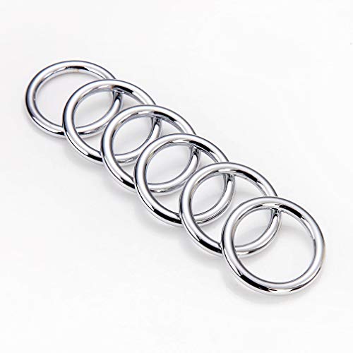 Coohc Metal O Rings 1 Inch Inner Diameter Welded Heavy Duty Seamless Molded Solid Round Ring (Silver 6 Pcs) #TOP4