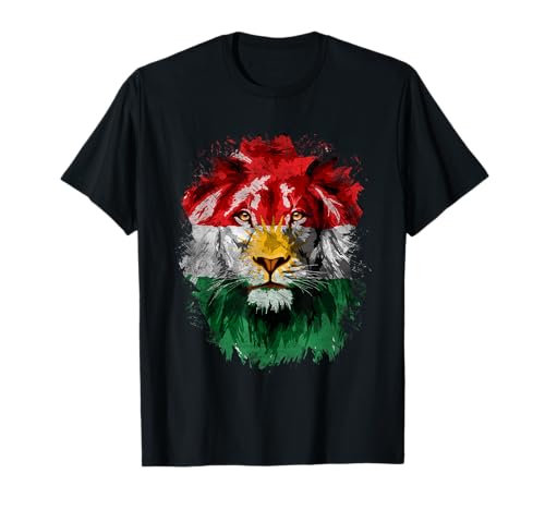 Vintage Kurdish Flag Kurd Retro Lion Kurdistan Flag T-Shirt