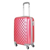 MERCURY TEXTIL - Maleta pequeña para Cabina rígida 4 Ruedas 360º Gira Equipaje de Mano (Cubo Rosa)