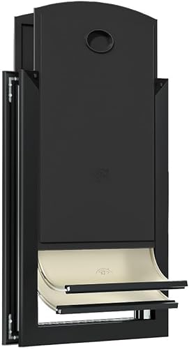 [MAVRICPOWER] Aluminum Large Dog Door for Door, Two Sliding Panels, Doggie Door for Extreme Weather, Doggy Door for Large Dogs up to 80lbs