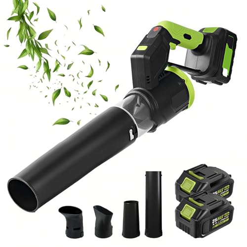 Cordless Leaf Blower - 947W Brushless Motor, 381CFM Airflow, 4-Speed for Quick Wet/Dry Leaf Cleanup, Lightweight Garden Tool for Lawn, Patio, and Car