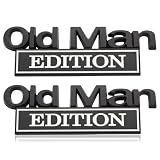 3D Metal Emblem Badge – Funny Edition Nameplate, Universal Fit for Car/Truck/SUV/Motorcycle, Waterproof & Rustproof Adhesive (Black White 2pcs)