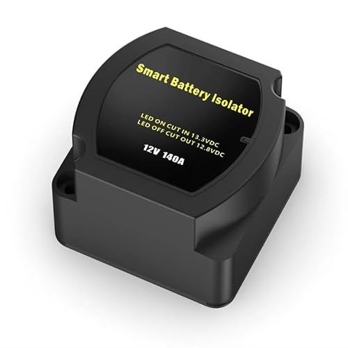 12v 140A Voltage Sensitive Relay Dual Smart Battery Isolator Protection VSR Split Charge for Car RV's Boat Camper Truck