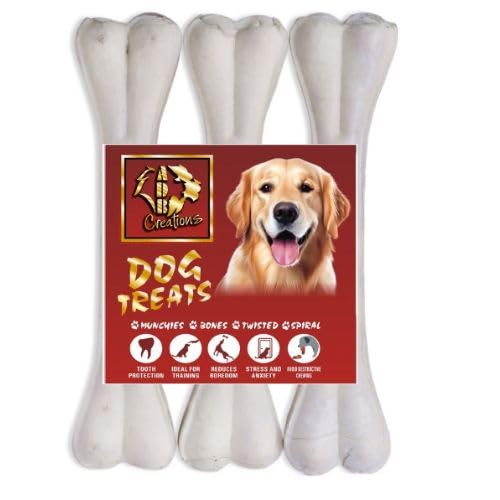 ADB CREATIONS Rawhide Bones for Dogs and Puppies Chicken Flavour Delicious Treats 6 Inch Calcium Chew Bone All Life Stages/Helps in Strengthen Bones and Teeth with Nutritional Benefits - 3 Pieces (B0BTTD32JH) Amazon Price History, Amazon Price Tracker