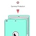 Hocase Compatible with iPad 5th/6th Generation Case, High-Impact Shock Absorbent Dual Layer Silicone+Hard PC Bumper Protective Case - Teal/Grey