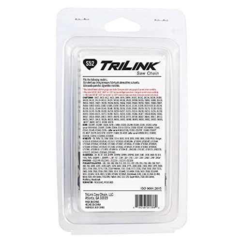 3/8 Lp .050 Gauge 52 Drive Links Chainsaw Chain Compatible With/Replacement For Dayton 2Z753, 2Z970, 4Z023, 4Z573, 4Z972, 6Z823, 2Z760, 4Z022, 4Z109, 4Z971, 6Z284 Chainsaws #TOP3