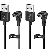 Auarte 2Pack Charger Cable for Garmin Watch 3.3Ft USB Charging Cord Data Transfer for Garmin Feni...