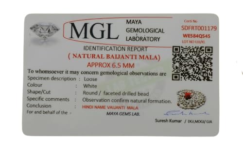 Image of Vaijanti Mala Original l Vaijayanti Mala Original | 108 Beads with Lab Test Certificate | Vyjayanthimala | Vyjayanthi Mala | Sacred Vaijanti Beads for Puja & Chanting | Baijanti Original | वैजयंती माला original 108