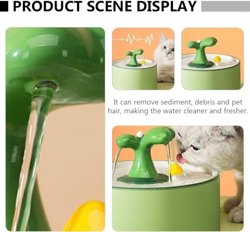 Fuente de agua cerámica para gatos REAGAR 1L automática miniatura 6