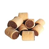 biscotti per cane kg 1, rollies ripieni di carne larg cm 2,5 altezza cm 3,00 circa