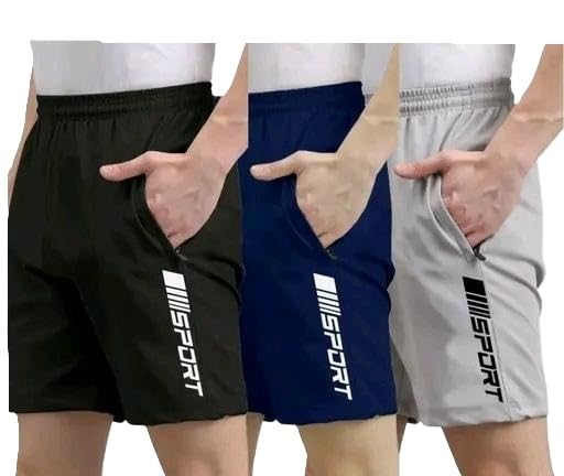 Pack of 3 Men’s Printed Sports Shorts | Mahira Hosiery Polyester Casual Gym Running Shorts-picture-41