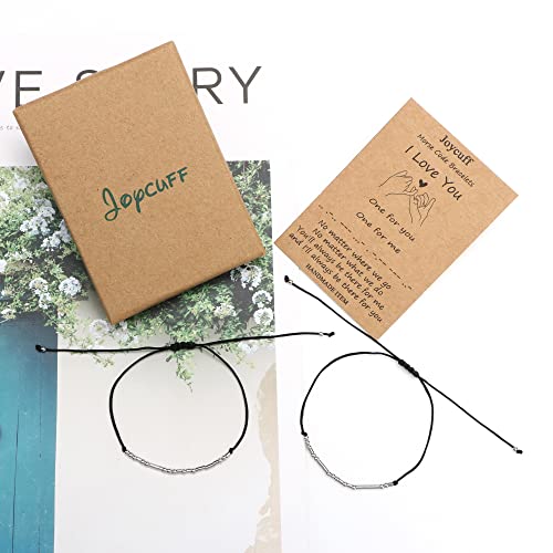 Joycuff Mother And Daughter Morse Code Bracelets For Birthday Mother's Day Matching Relationship Gifts Silver Handmade Jewelry With Secret Message #TOP6