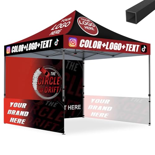 ABCCANOPY Deluxe Pop up Tents with Logo 10x10 Promotional Booth T...