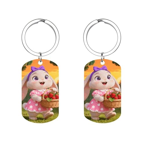 FekiLoot Petunia Metal Keychain Stainless Steel Keyring Rustproof Gracefully Sleek Polished Subtly Key Charm Ring for Men Women Car Home Office Bag Decoration Gift