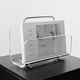 Acryl-Zeitschriftenhalter, kristallklares Buch, Regal-Organizer, kleines Schreibtisch-Bücherregal for Zeitschriften, Publikationen, Büro, Empfang, Wartezimmer, platzsparend