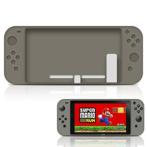 Preisvergleich Produktbild Maxku Soft Gel Silikon Hülle Tasche Slim Protective Cover Case für Nintendo Switch (Grau)