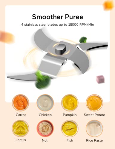 Baby Food Maker, Babycozy 5 In 1 Baby Food Processor, Steamer, Blender, 304 Stainless Steel, 2 Tritan Steamer Portable Baby Puree Maker With Touch Screen For Self-Clean, Steam, Blend, Milk Prep, Timer #TOP3
