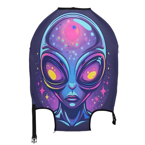Alien Luggage Cover for Suitcase, Elastic Travel Protector with Zipper, Washable Anti-Scratch Dustproof Luggage Sleeve Fits 22-24 Inch2