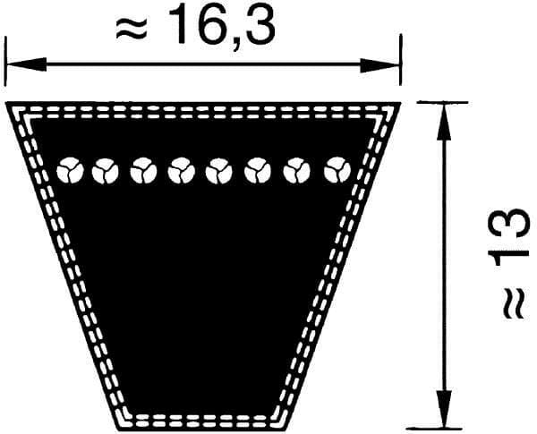 Cinghia trapezoidale in gomma SPB 2720