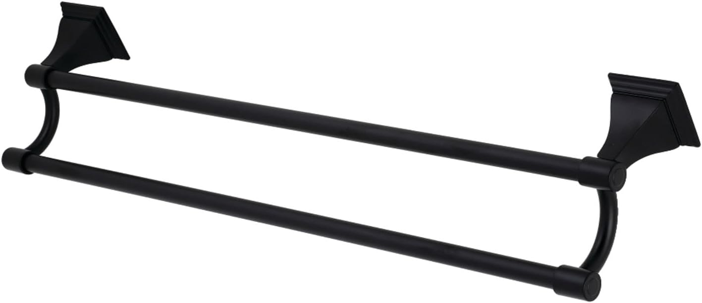 Kingston Brass BAH6123MB Monarch Dual -Towel Bar, Matte Black