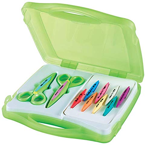 Maped Quick-Change Craft Scissors Case with 10 Blades, Kids, 5 Inch, Blunt Tip, Right & Left Handed (601010) - Thumbnail 2