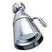High Flow Shower Head, Angle Simple Solid Brass with Swivel Joint High Pressure Shower Head Adjustable Shower Spray Head Wall Pipe Shower Nozzle Female G 1/2, Chrome