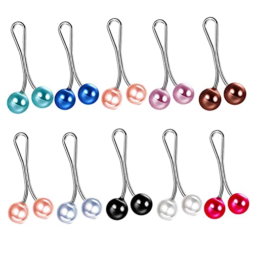 PhoenixDN 24 Pcs Épingle à Foulard Clip Perle, Clips d'Épingles à Hijab Musulman, Clips de Sécurité pour Foulard en Perles, pour Les Femmes Châle Hijab, Robe de Banquet de Broche de Mariée de Mariage Cover