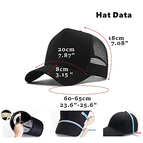 'MUNULA Oversize XXL Mesh Trucker Hat Big Head Hats for Men High Crown Baseball Cap Breathable Dad Hat Adjustable 23.6''-25.6'''