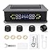 Avutrel Tire Pressure Monitoring System RV Tire Pressure Monitoring System (TPMS) - Solar Solar TPMS with 4 External sensors 6 Alarm Mode Real-Time Display for Trailers Campers RVs MPV RV Truck