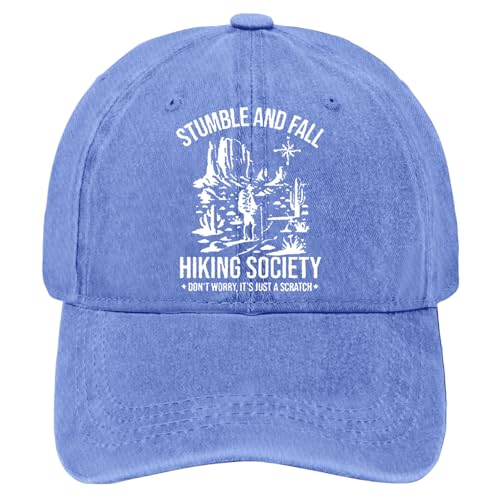 Gorras Hombre Sombrero de senderismo Divertido Gorra de béisbol impresa retro colorido Gorra de béisbol ajustable Clásico Paja Personalizable, azul, Talla única