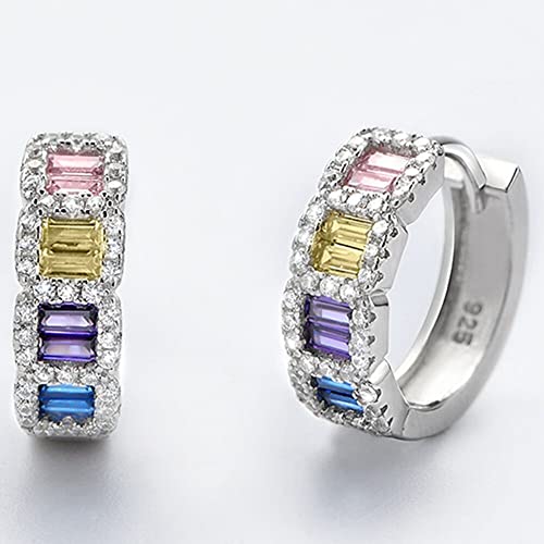 Boucles d'oreilles créoles LAMGUL en argent 925 et moissanite carbone éclatant