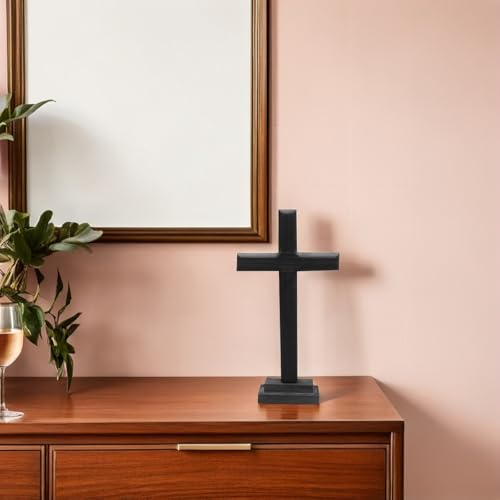 Cruz de madera que no se decolora para renovar la decoración de pared 5