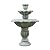 watnature 39.3”H Birdbath Garden Waterfall Fountain - 3-Tiered Pagoda Zen Modern Outdoor Floor Standing Fountain with Pump for Backyard,Deck,Lawn, Porch?Pump Cord Long 9.83ft?