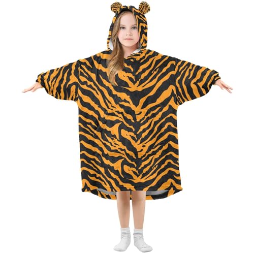 Couverture à capuche pour enfants style tigre pour des soirées d'hiver douillettes