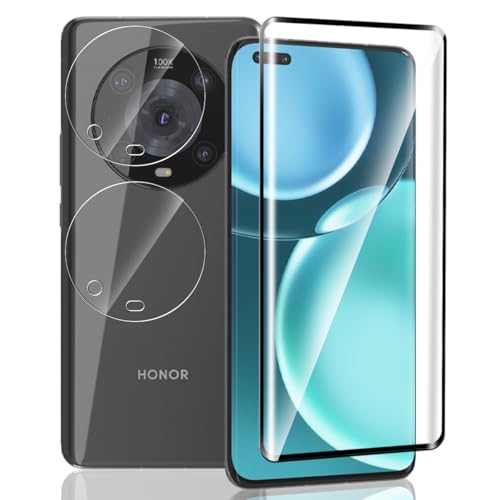 Yieehhow Schutzfolie für Honor Magic 4 Pro Panzerglas, [1 Stück] 9H Festigkeit Schutzglas & [2 Stück] Kameraschutz Panzer Schutz Glas, HD Bildschirmschutz/Bläschenfrei Panzerfolie für Honor Magic 4 Pro