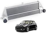 ASYXPCRH High-Flow Hatchback Front Mounted Intercooler Aluminum Compatible with 2006-2012 Mini Cooper S R56 R57 1.6L Inlet/Outlet 2