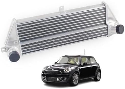 ASYXPCRH High-Flow Hatchback Front Mounted Intercooler Aluminum Compatible with 2006-2012 Mini Cooper S R56 R57 1.6L Inlet/Outlet 2