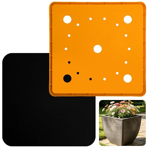 LFUTARI 13 Square Planter Insert Reusable Large Plant Pots Insert with Liner Plastic Planter Pot Fillers for Indoor and Outdoor 16-19 Plants Containers (Actual Size 13x13)