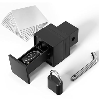 Salcod Trailer Hitch Lock Storage Box for 2 Inch Receiver with Locking Pin
