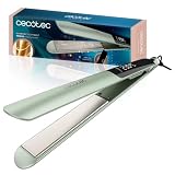 Cecotec Plancha de Pelo Estrecha - Cerámica - Lisse Keratin Essence Olive. Función HeatMax, Bolsa de Viaje